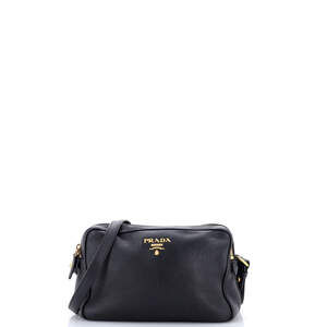 Prada Double Zip Camera Bag Vitello Daino